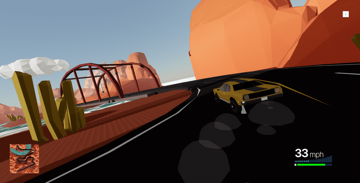 A car drifting in a racing game