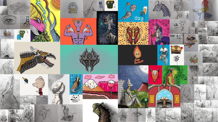 A collage of my drawings